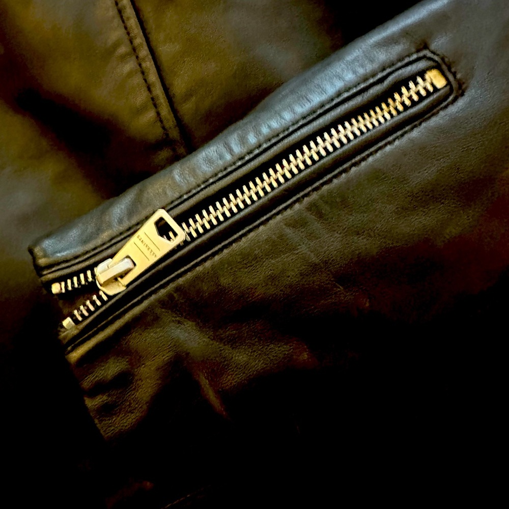 ALL SAINTS - NWT $639 - Papin Biker Lambskin Leather Jacket Sz 4 - Picture 10 of 13